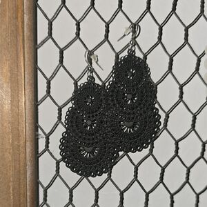 Elegant Black Lace Earrings
